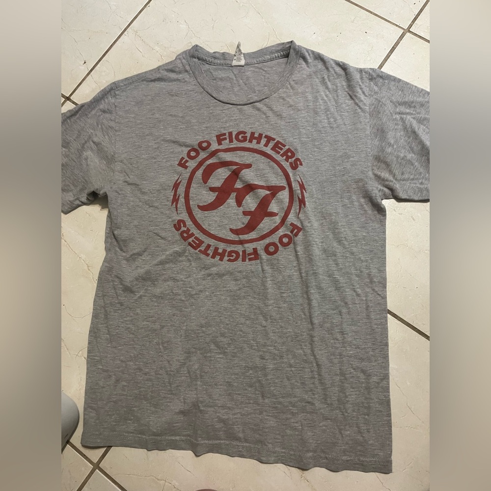 Foo Fighters Grey and Red Unisex T-Shirt